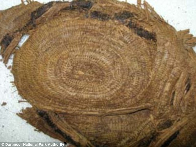 Basket found with Bronze Aged Dartmoor woman