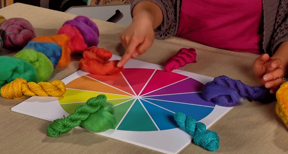 spinning for color color wheel