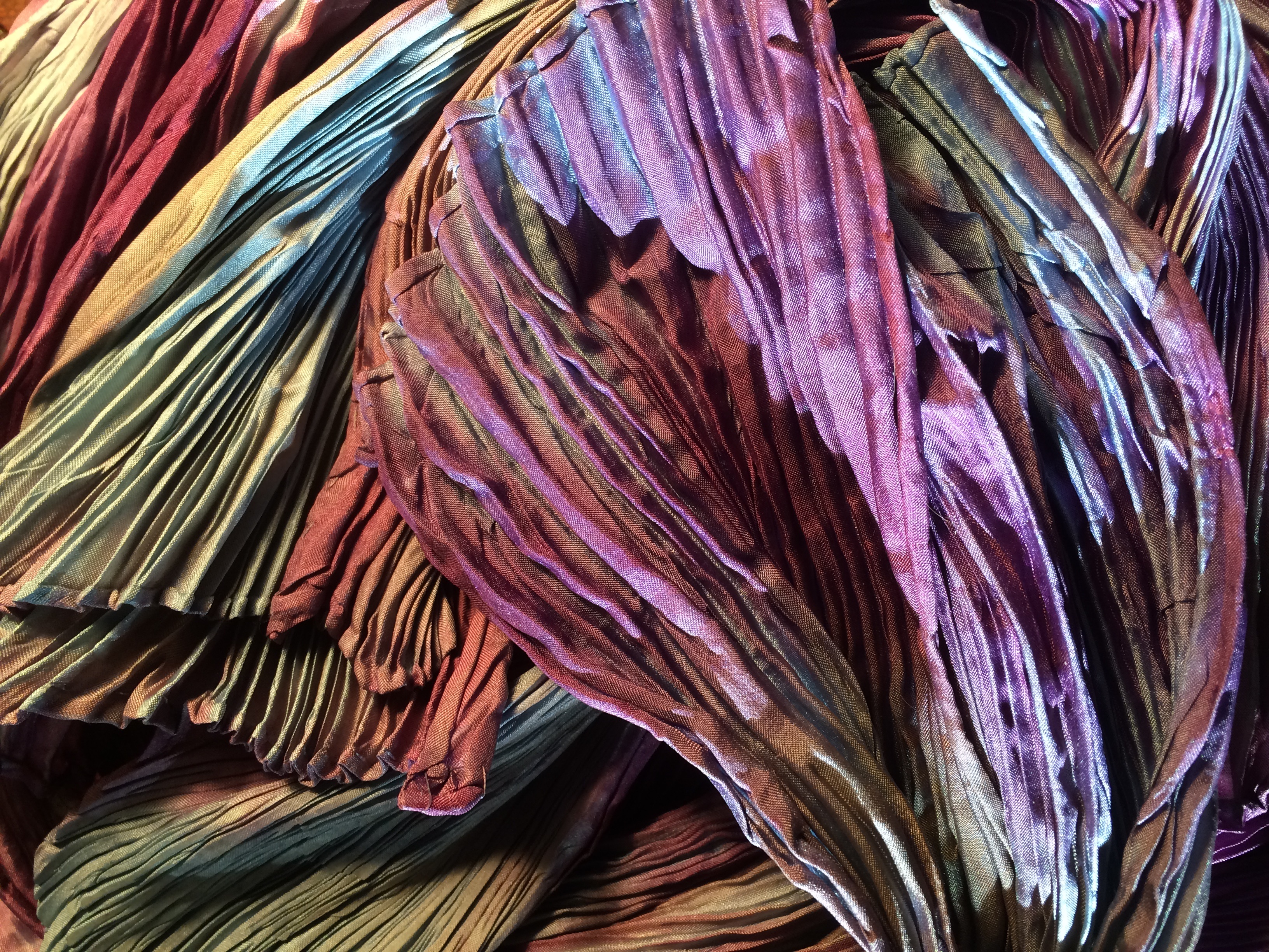 natural dyed shibori silk scarves