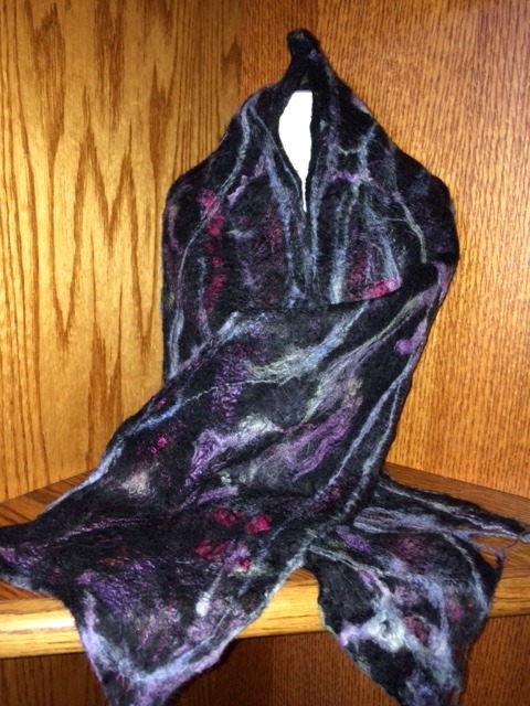 Felt Merino Wool Silk Scarf