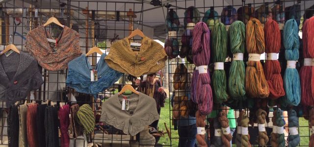 fiber festival yarn display