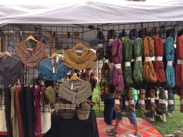 fiber festival yarn display