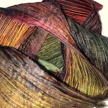 hand dyed shibori silk tie dye pleats