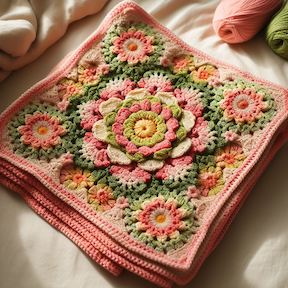 example of a crocheted square